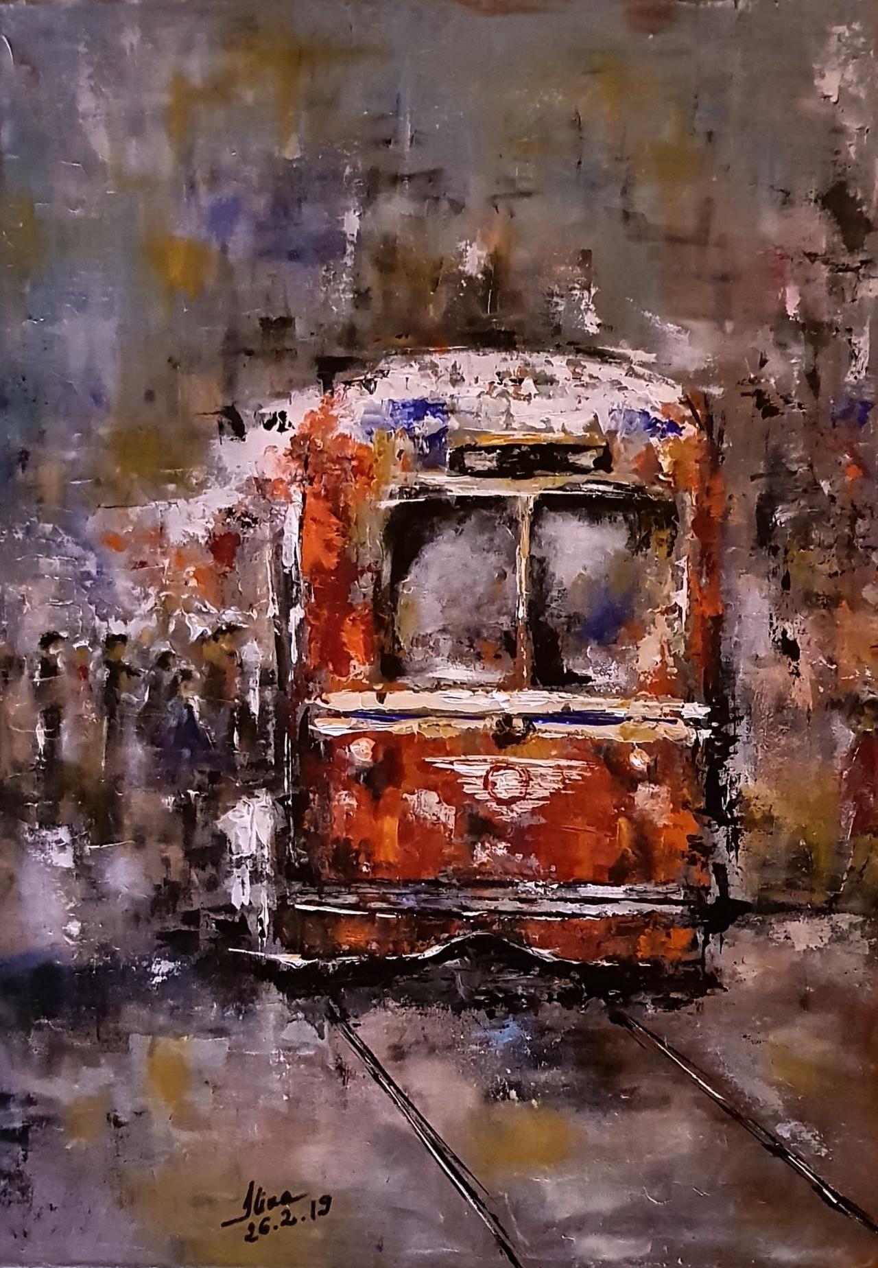 ArteDiAlina.com painting: A streetcar named Desire / Un tram che si chiama desiderio